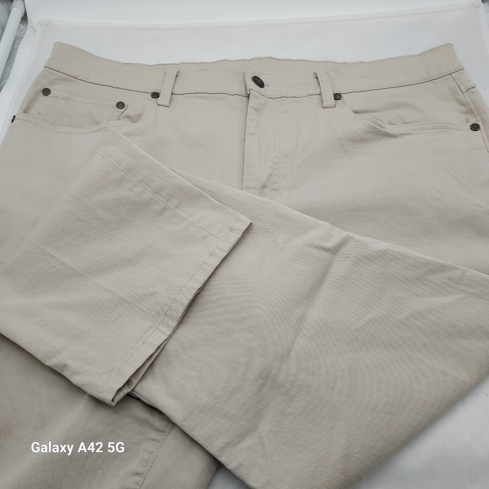 Brooks Brothers Mens Straight Leg Khaki Tan‎ Stretch Cotton Pants 38x30